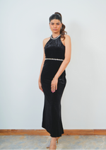 Timeless velvet, sparkling diamonds, Long Dress