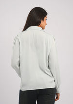 Radiant Poise Satin Statement Shirt