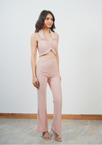 Modern Coord Set with Halter Neck and Sleek Fit