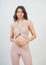 Modern Coord Set with Halter Neck and Sleek Fit